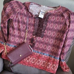 Crown and Ivy purse and Vintage america long sleev